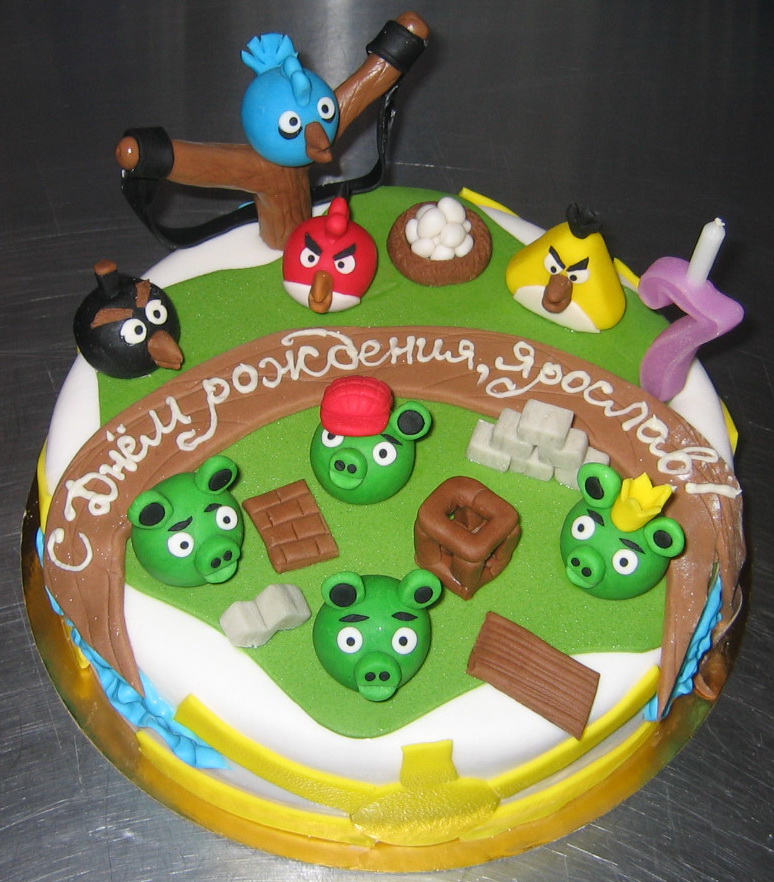 заказать торт Angry Birds